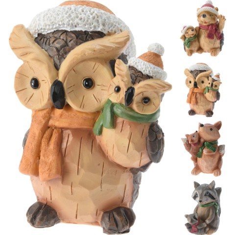 ANIMALI RESINA 11X12CM 4ASSORT